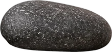 Dark grey pebble, right separated as its own transparent layer