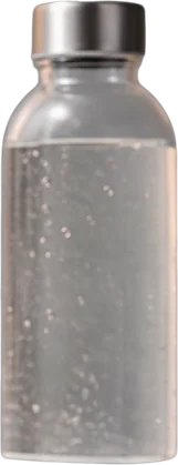 Water bottle separated as its own transparent layer