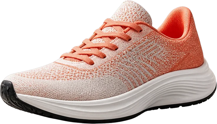 Running shoe separated as its own transparent layer